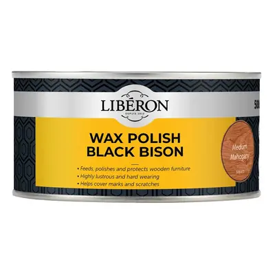 Liberon 126876 Black Bison Wax Paste Medium Mahogany 500Ml