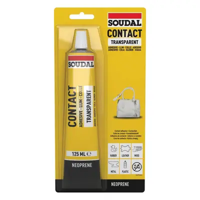 Soudal Contact Adhesive Transparent Transparent 125Ml blister tube 12