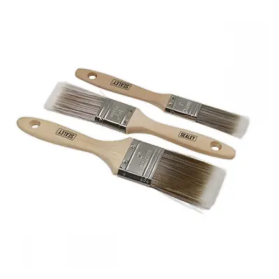 Sealey SPBS3W Wooden Handle Paint Brush Set 3Pc