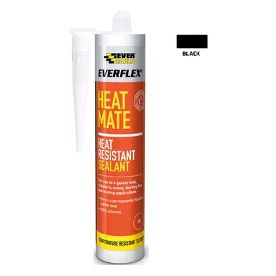 Everbuild Heat Mate Silicone Black 295Ml