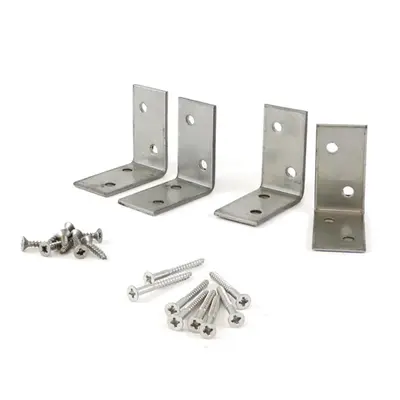 Timco DHRB Decking Handrail Bracket Kit - Stainless Steel 4 Brackets + 16 Screws Plain Bag 1