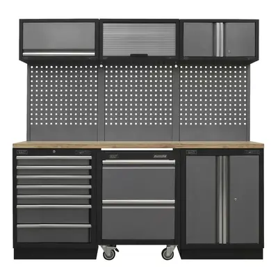 Sealey APMSSTACK12W Superline Pro® 2.04M Storage System - Pressed Wood Worktop