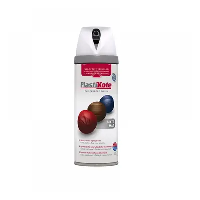 Plastikote 023100 Twist & Spray Matt White 400Ml