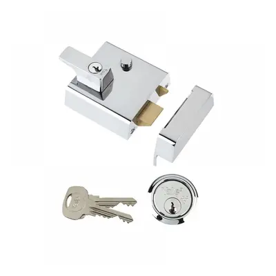 Yale Locks 630002215162 P2 Double Security Nightlatch 40Mm Backset Chrome Finish Visi