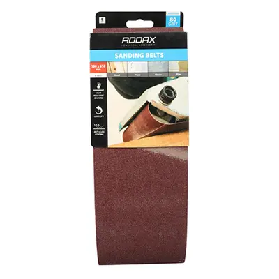 Timco 231258 Sanding Belts - 80 Grit - Red 100 X 610Mm Pack 5