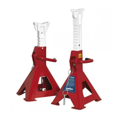 Sealey AAS3000 Axle Stands (Pair) 3 Tonne Capacity Per Stand Auto Rise Ratchet