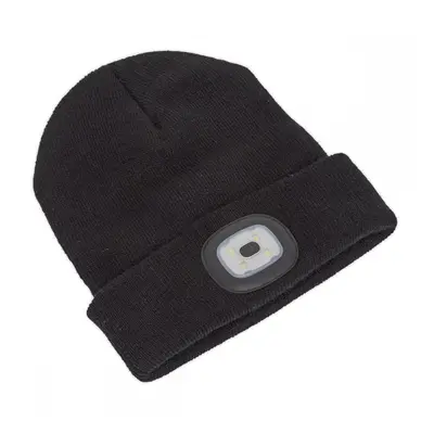 Sealey LED185 Beanie Hat 1W Smd Led Usb Rechargeable