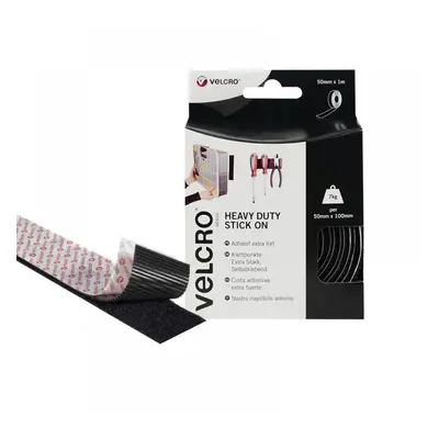 Velcro® Brand 60241 Heavy-Duty Stick On Tape 50Mm X 1M Black