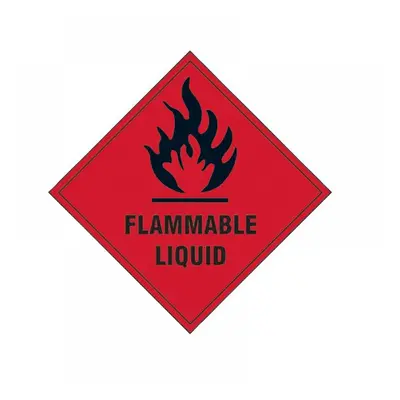 Scan 1850S Flammable Liquid - Self Adhesive Vinyl Sign 100 X 100Mm