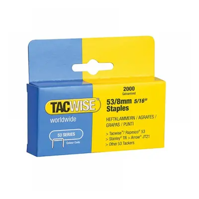 Tacwise 0335 53 Light-Duty Staples 8Mm (Type Jt21 A) (Pack 2000)