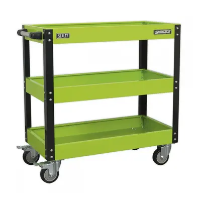 Sealey CX110HV Workshop Trolley 3-Level Heavy-Duty - Hi-Vis Green