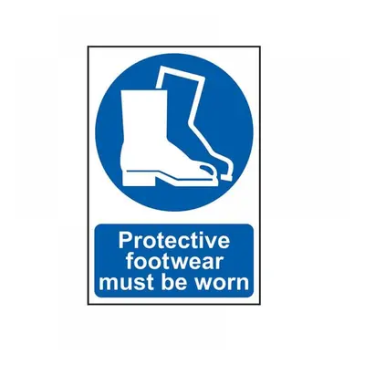 Scan 0016 Protective Footwear Must Be Worn - Pvc Sign 200 X 300Mm