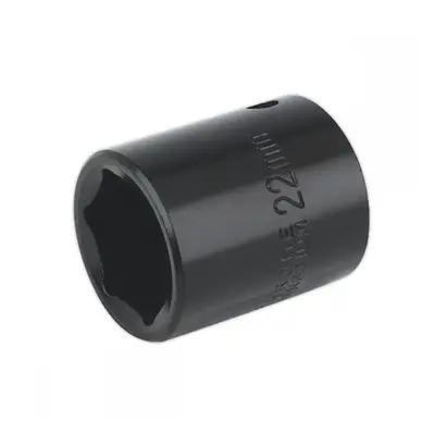 Sealey IS1222 Impact Socket 22Mm 1/2inSq Drive