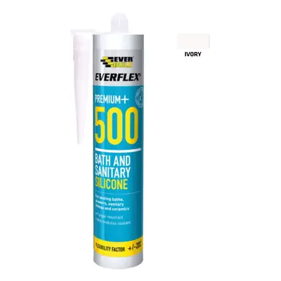 Everbuild Silicone 500 Ivory 295Ml