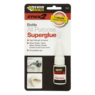 Everbuild S2 All Purp Superglue Bottle 5Gm