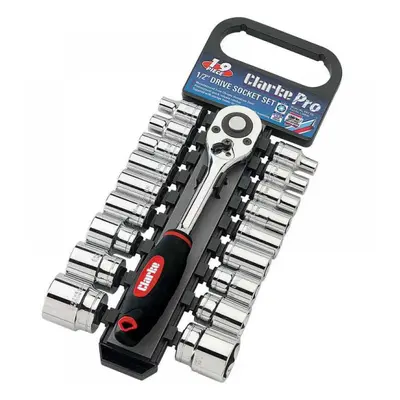 Clarke 1700766 Pro360 19 Piece 1/2 Drive Ratchet & Socket Set