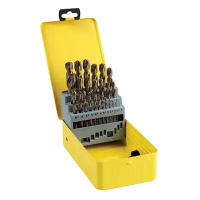 Timco HSSCO25DS Ground Jobber Drills Set - Cobalt M35 25Pcs Case 25