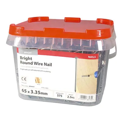 Timco BRW65T Round Wire Nails - Bright 65 X 3.35