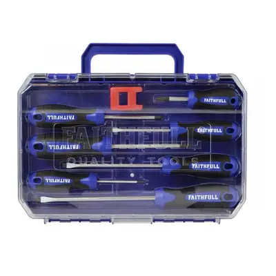 Faithfull Soft Grip Screwdriver Set 8 Piece