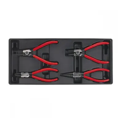 Sealey TBT03 Tool Tray With Circlip Pliers Set 4Pc