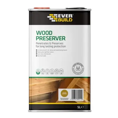 Everbuild Sika 483724 Wood Preserver Golden Chestnut 5 Litre