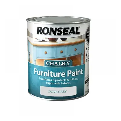 Ronseal 37564 Chalky Furniture Paint Dove Grey 750Ml