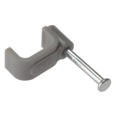 Fandf FCC6G Cable Clips - Flat - Grey 6.00Mm (Box Of 100)