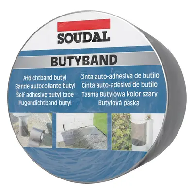 Soudal Butyband Butyl Flashing Tape Aluminium 10M roll 12