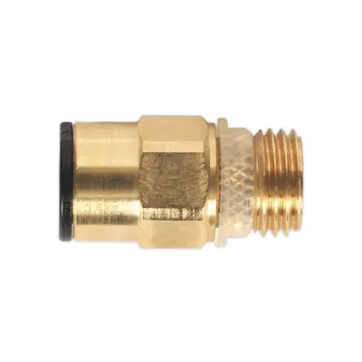 Sealey JGBC814 Brass Superthread Straight Adaptor 8Mm X 1/4inBsp Pack Of 2 (John Guest Speedfit®