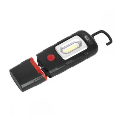 Sealey LED3601 Rechargeable 360° Inspection Light 3W Cob & 1W Smd Led Black Lithium-Polymer