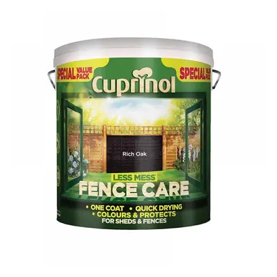 Cuprinol 5194070 Less Mess Fence Care Rich Oak 6 Litre