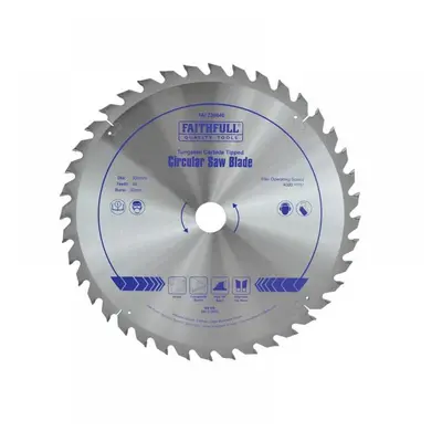 Faithfull FAIZ30040 Tct Circular Saw Blade 300 X 30Mm X 40T Pos