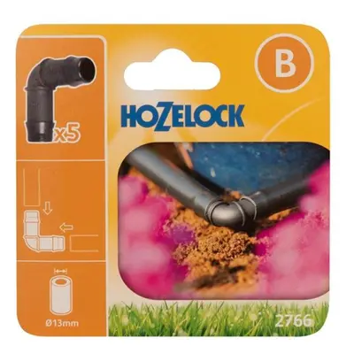 Hozelock 100-001-328 2766 90° Elbow Connector 13Mm (Pack 5)