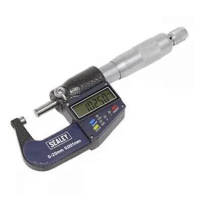 Sealey AK9635D Digital External Micrometer 0-25Mm(0-1in)