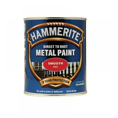 Hammerite 5092824 Direct To Rust Smooth Finish Metal Paint Red 750Ml