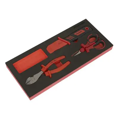 Sealey TBTE09 Insulated Cutting Set 3Pc With Tool Tray - Vde Approved