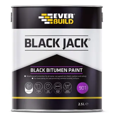 Everbuild 901 Black Bitumen Paint 2.5L