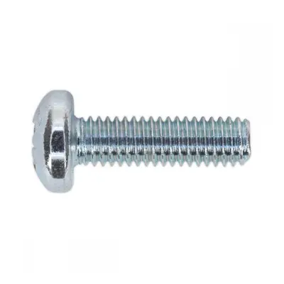 Sealey MSP620 Machine Screw M6 X 20Mm Pan Head Pozi Zinc Pack Of 50