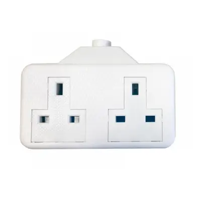 Smj RTS2GW White Trailing Extension Socket 13A 2-Gang