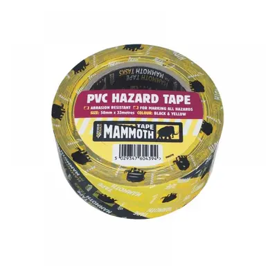 Everbuild Sika 488639 Pvc Hazard Tape Black / Yellow 50Mm X 33M