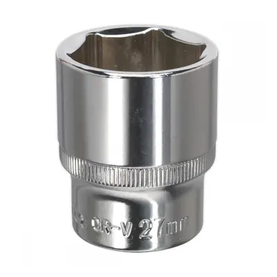 Sealey SP1227 Walldrive® Socket 27Mm 1/2inSq Drive Fully Polished