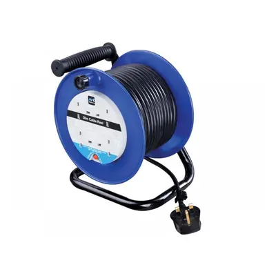 Masterplug LDCC3013/4BL-MP Heavy-Duty Cable Reel 240V 13A 4-Socket Thermal Cut-Out 30M