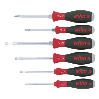 Wiha 21251 Softfinish® Sl/Pz Hex Blade Screwdriver Set 6 Piece