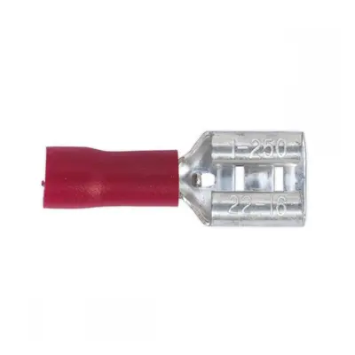 Sealey RT21 Push-On Terminal 6.3Mm Female Red Pack Of 100