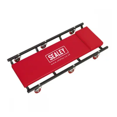 Sealey SCR75 36in Deluxe American-Style Creeper With Steel Frame & 6 Wheels - Red