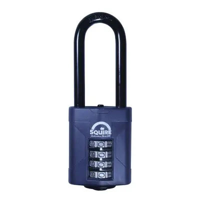 Squire CP5025BX Cp50/2.5 Combination Padlock 4-Wheel 50Mm Extra Long Shackle 63.5Mm Boxed