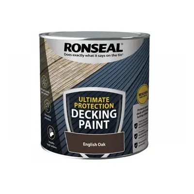 Ronseal 39148 Ultimate Protection Decking Paint English Oak 2.5 Litre