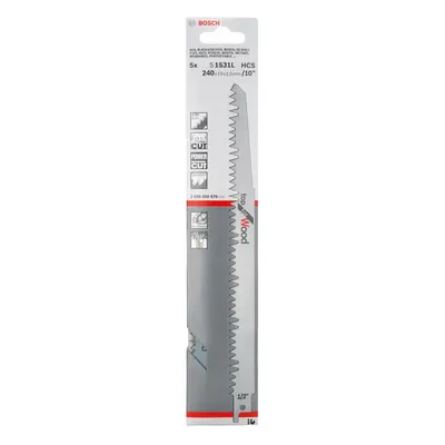 Bosch S1531L (2608650676) Reciprocating Saw Blade For Wood 240Mm (Pack Of 5)