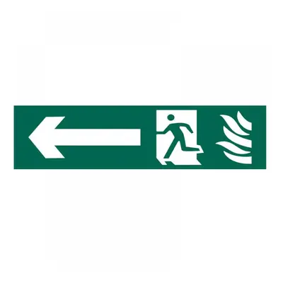 Scan 5201 Running Man Arrow Left - Pvc Sign 200 X 50Mm