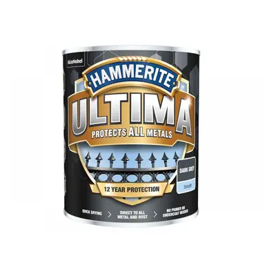 Hammerite 5362527 Ultima Metal Paint Smooth Dark Grey 750Ml